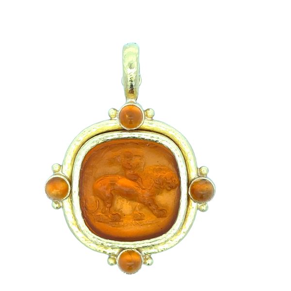 Estate Elizabeth Locke Cupid Lion Pendant in 19K Gold Perry's Diamonds & Estate Jewelry Charlotte, NC
