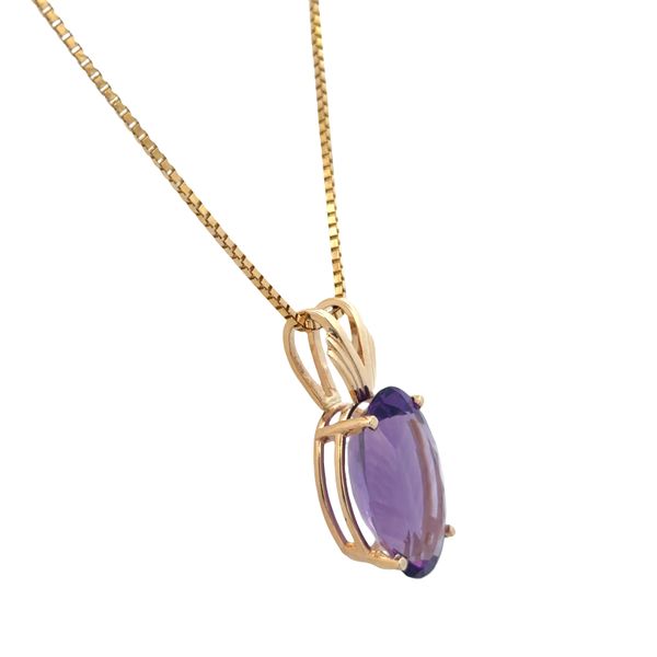 14k Yellow Gold Amethyst Pendant – 18.90 Carats Image 3 Perry's Diamonds & Estate Jewelry Charlotte, NC