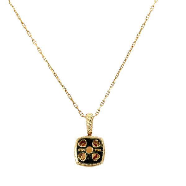 Estate David Yurman Sterling Silver & 18k Yellow Gold Citrine & Diamond Pendant Necklace – 18
