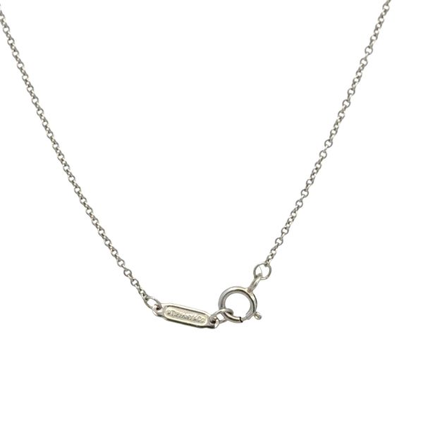 Estate Tiffany & Co. Platinum Sapphire & 1.14 CT Diamond Key Pendant Necklace – 20