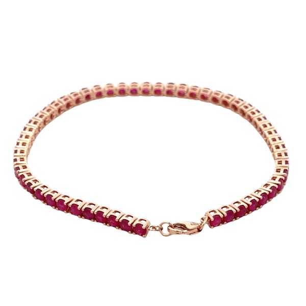 14k Rose Gold Ruby Tennis Bracelet – 7