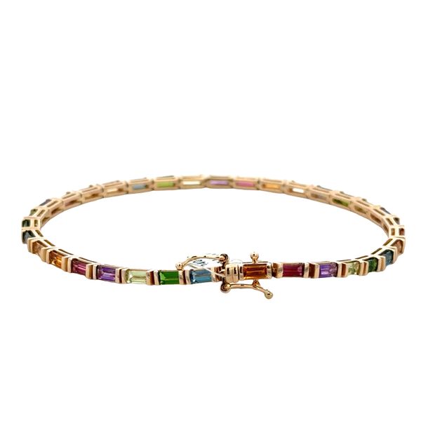 14k Yellow Gold Multigemstone Bracelet – 7