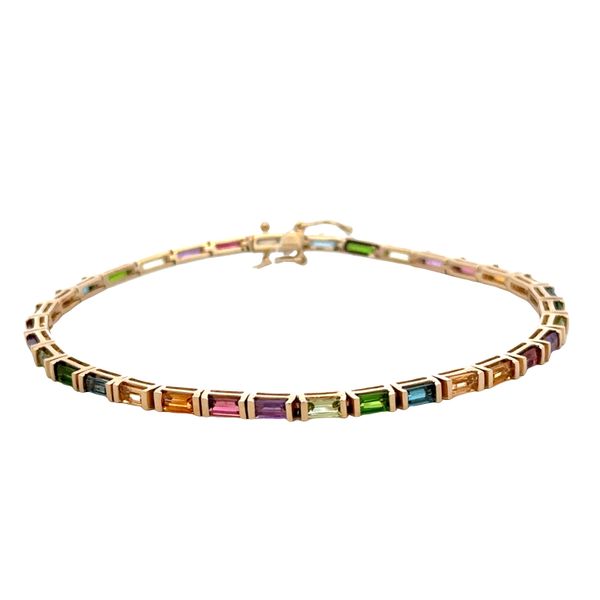14k Yellow Gold Multigemstone Bracelet – 7