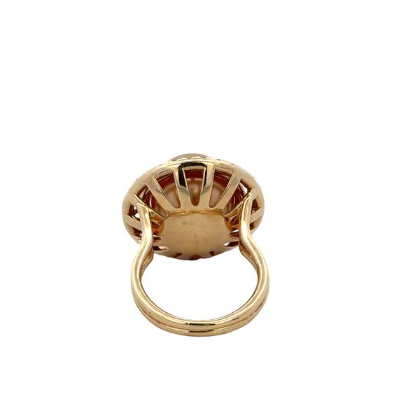 18k Yellow Gold Golden South Sea Pearl & Diamond Ring – Size 8.25 Image 3 Perry's Diamonds & Estate Jewelry Charlotte, NC