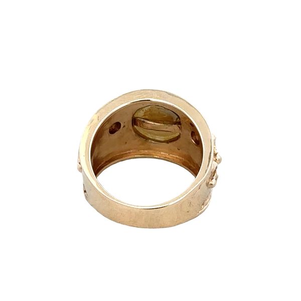 14k Yellow Gold Mabe Pearl & Diamond Etruscan-Style Ring – Size 6.25 Image 3 Perry's Diamonds & Estate Jewelry Charlotte, NC