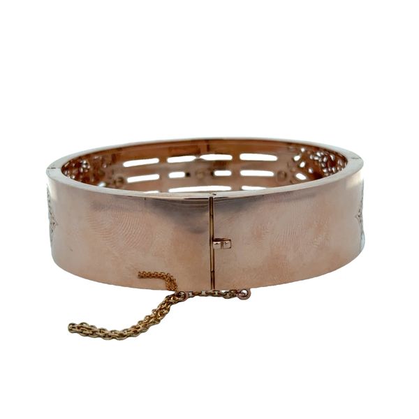 French Antique 18k Rose Gold Seed Pearl and Black Enamel Bracelet Image 3 Perry's Diamonds & Estate Jewelry Charlotte, NC