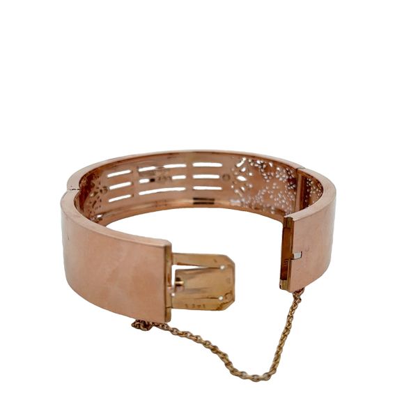 French Antique 18k Rose Gold Seed Pearl and Black Enamel Bracelet Image 5 Perry's Diamonds & Estate Jewelry Charlotte, NC