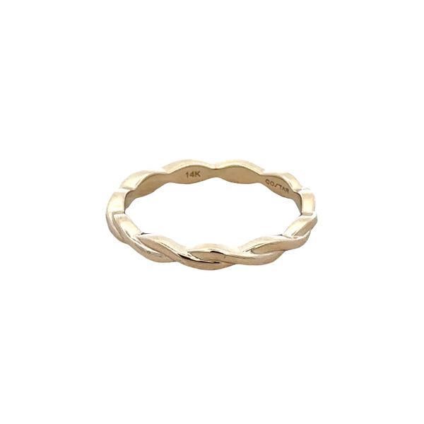 14k Yellow Gold Textured Braided Wedding Band – Size 6 Image 2 Perry's Diamonds & Estate Jewelry Charlotte, NC
