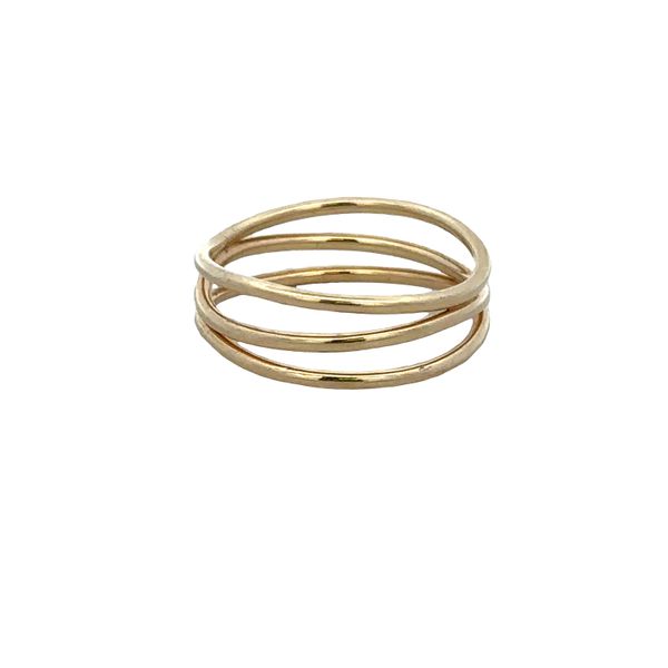 Estate Tiffany & Co. 18k Yellow Gold Three-Row Wave Band Ring – Size 6 Perry's Diamonds & Estate Jewelry Charlotte, NC