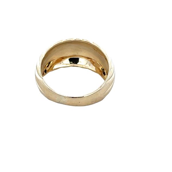 18k Yellow Gold Textured Geometric Domed Fashion Ring – Size 8 Image 3 Perry's Diamonds & Estate Jewelry Charlotte, NC