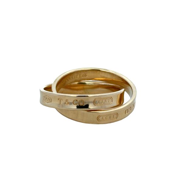 Estate Tiffany & Co. 1837 18k Yellow Gold Interlocking Ring – Size 7.5 Image 2 Perry's Diamonds & Estate Jewelry Charlotte, NC