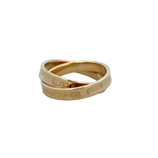 Estate Tiffany & Co. 1837 Collection 18k Yellow Gold Rolling Rings – Size 5.75–6 Image 2 Perry's Diamonds & Estate Jewelry Charlotte, NC