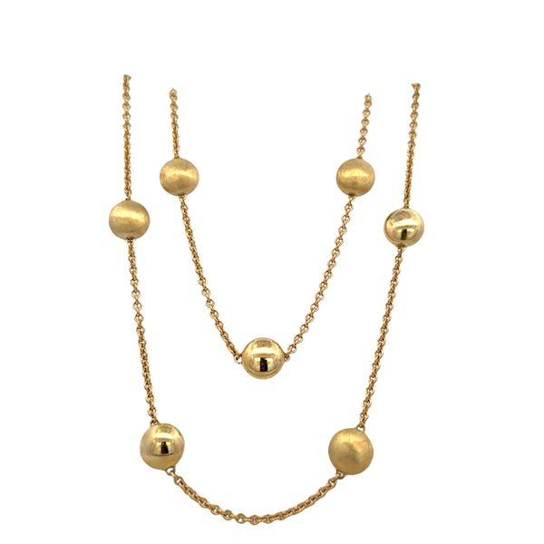 Estate Chimento 18k Yellow Gold Button Motif Necklace – 30