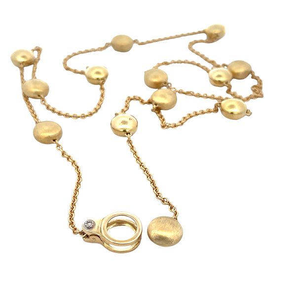 Estate Chimento 18k Yellow Gold Button Motif Necklace – 30