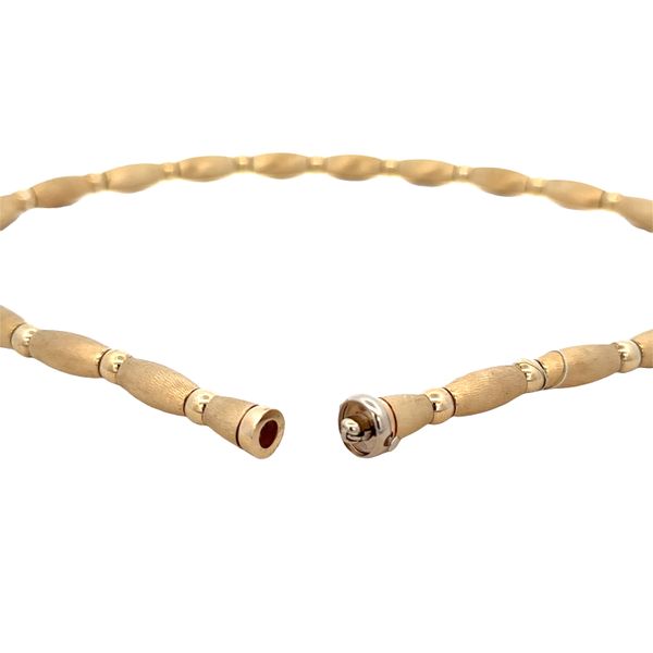 14k Yellow Gold Satin & Polished Link Necklace – 17