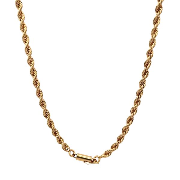 Substantial 14k Yellow Gold Rope Chain Necklace – 20