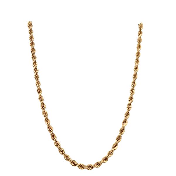 Substantial 14k Yellow Gold Rope Chain Necklace – 20
