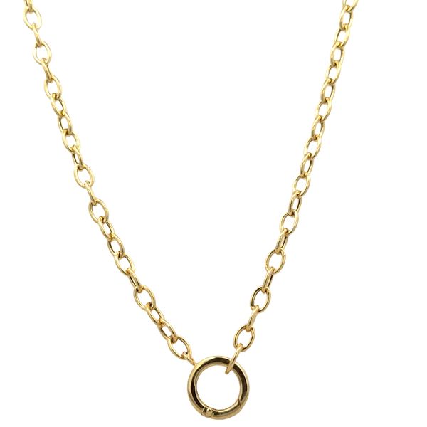14k Yellow Gold Cable Link Necklace – 18