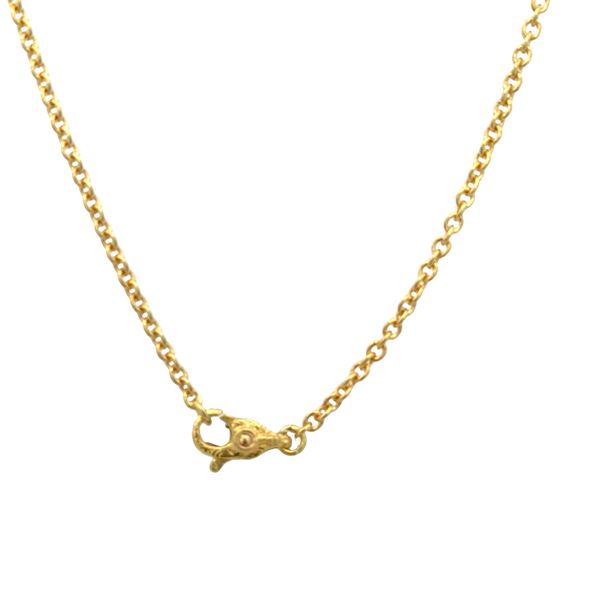 18k Yellow Gold Textured Amphora Necklace – 20