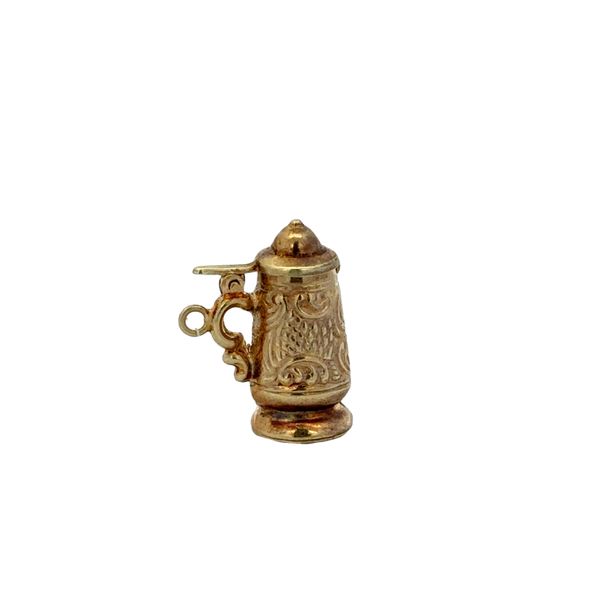 Vintage Beer Stein Charm in Yellow Gold Image 2 Perry's Diamonds & Estate Jewelry Charlotte, NC
