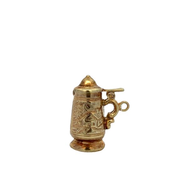 Vintage Beer Stein Charm in Yellow Gold Perry's Diamonds & Estate Jewelry Charlotte, NC