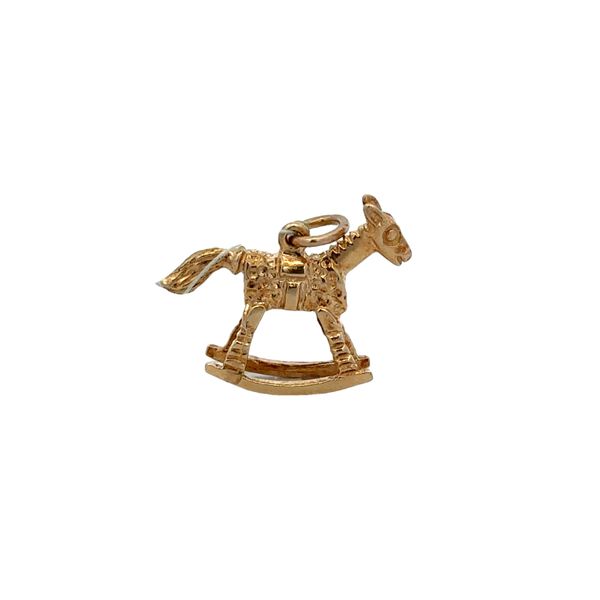 Vintage Rocking Horse Charm in Yellow Gold Image 4 Perry's Diamonds & Estate Jewelry Charlotte, NC