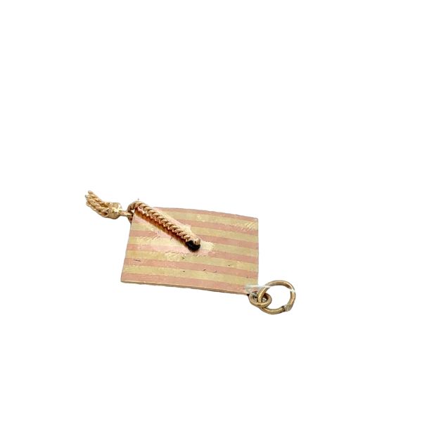 Vintage Two Tone Rose and Yellow Gold Graduation Cap Charm Image 2 Perry's Diamonds & Estate Jewelry Charlotte, NC
