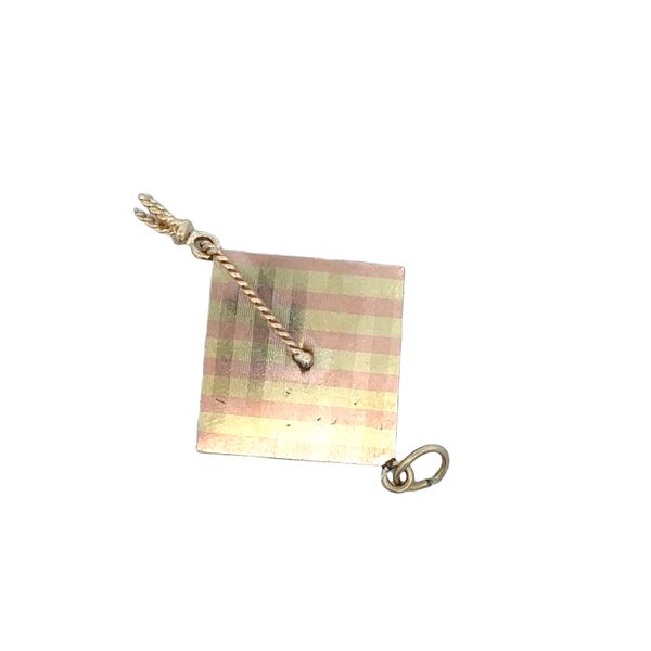 Vintage Two Tone Rose and Yellow Gold Graduation Cap Charm Image 4 Perry's Diamonds & Estate Jewelry Charlotte, NC