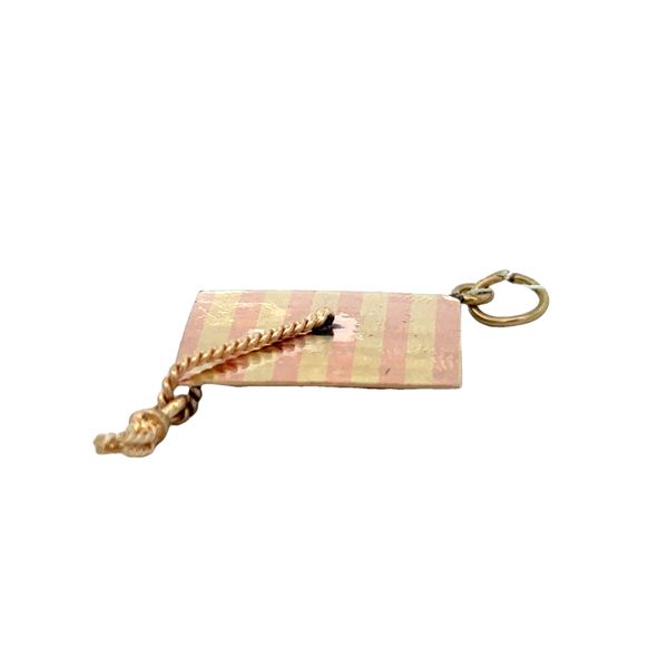 Vintage Two Tone Rose and Yellow Gold Graduation Cap Charm Perry's Diamonds & Estate Jewelry Charlotte, NC
