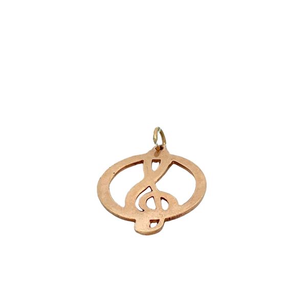Vintage Yellow Gold Clef Charm in Yellow Gold Image 2 Perry's Diamonds & Estate Jewelry Charlotte, NC