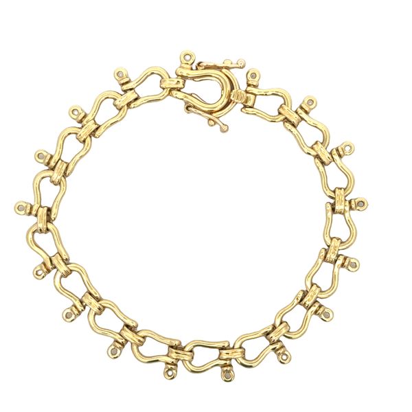 Shackle Link Bracelet in 18k Yellow Gold Image 2 Perry's Diamonds & Estate Jewelry Charlotte, NC