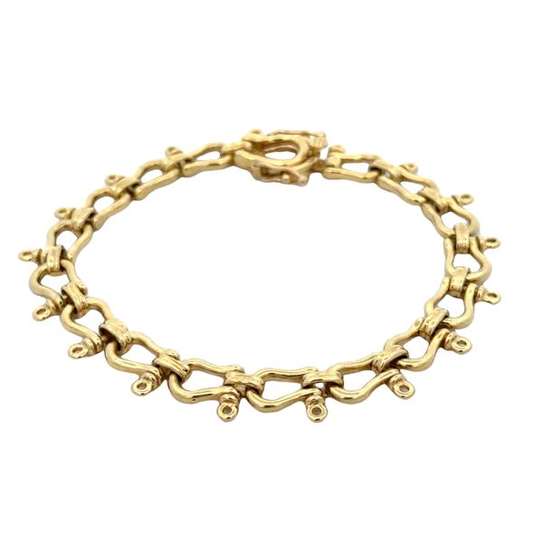 Shackle Link Bracelet in 18k Yellow Gold Perry's Diamonds & Estate Jewelry Charlotte, NC