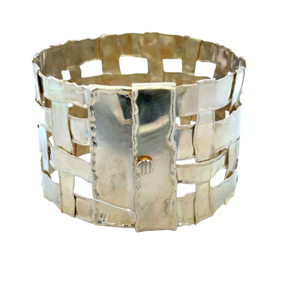 Estate Tiffany & Co. Angela Cummings 18k Yellow Gold Basket Weave Statement Bracelet Image 2 Perry's Diamonds & Estate Jewelry Charlotte, NC
