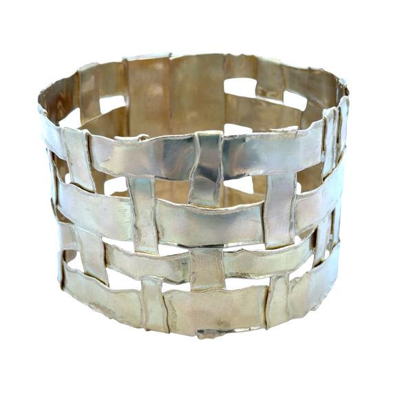 Estate Tiffany & Co. Angela Cummings 18k Yellow Gold Basket Weave Statement Bracelet Perry's Diamonds & Estate Jewelry Charlotte, NC