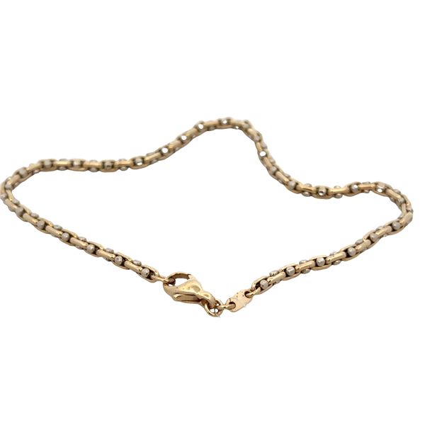 14k Yellow Gold Fancy Link Anklet – 9.5
