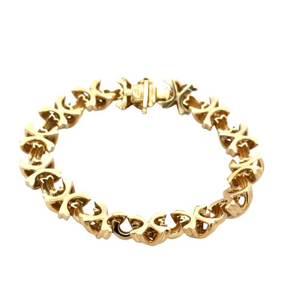Estate Tiffany & Co. Signature X 18k Yellow Gold Bracelet – 7.25