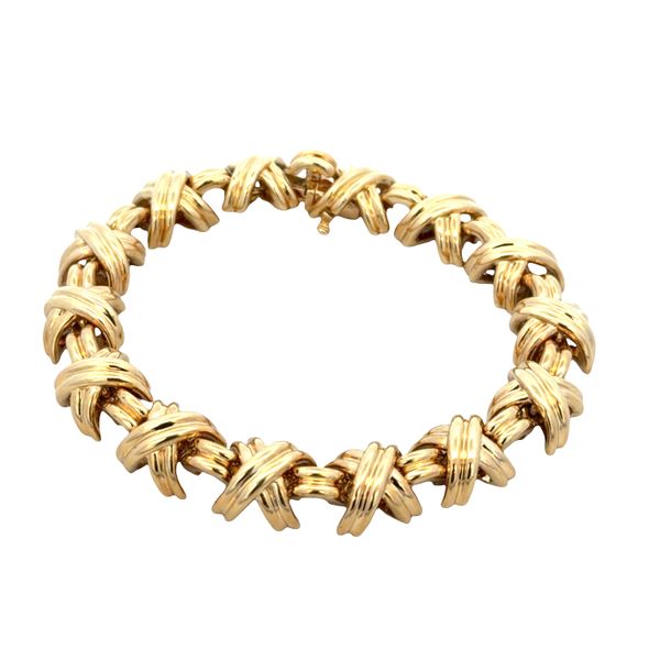 Estate Tiffany & Co. Signature X 18k Yellow Gold Bracelet – 7.25