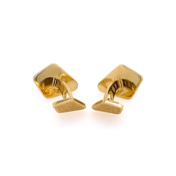Kite Shaped 18k Yellow Gold Cuff Links Image 2 Perry's Diamonds & Estate Jewelry Charlotte, NC