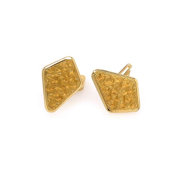 Kite Shaped 18k Yellow Gold Cuff Links Perry's Diamonds & Estate Jewelry Charlotte, NC