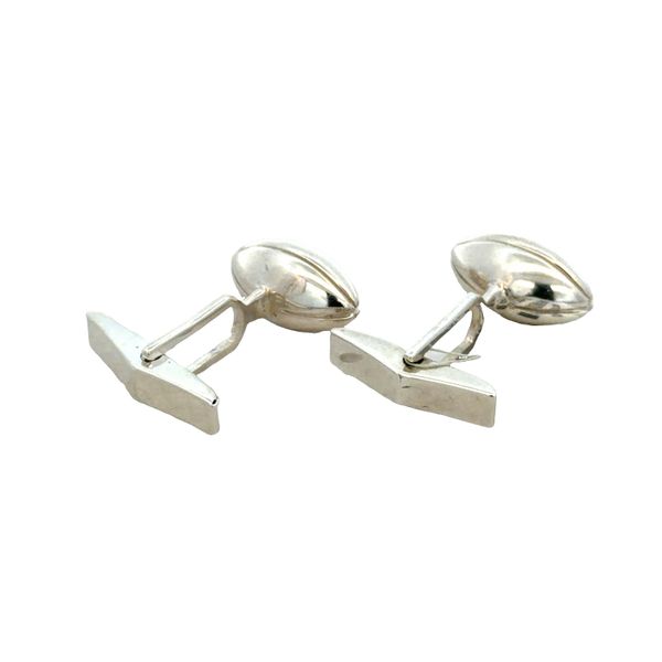 Estate Tiffany & Co. Sterling Silver Football Cufflinks Image 2 Perry's Diamonds & Estate Jewelry Charlotte, NC
