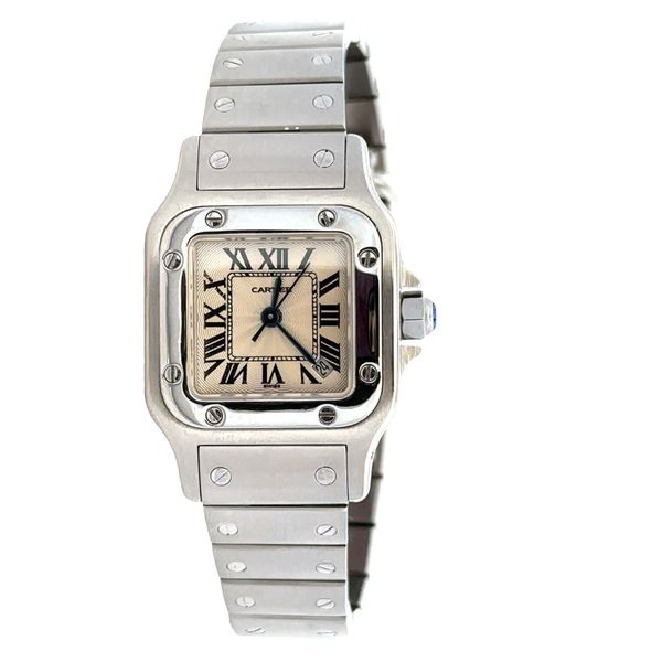 Pre-Owned Cartier Santos Galbée Stainless Steel Wristwatch Perry's Diamonds & Estate Jewelry Charlotte, NC