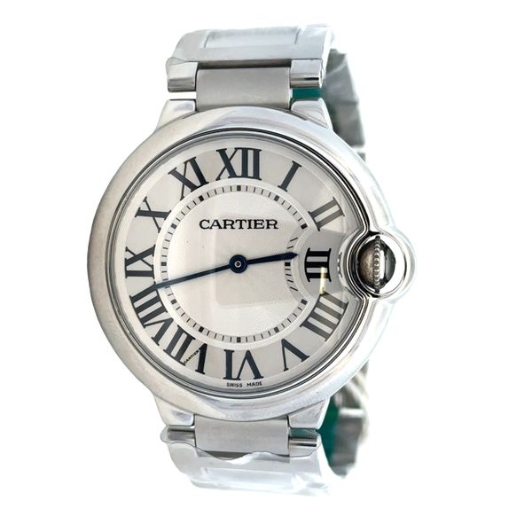 Pre-Owned Cartier Ballon Bleu Stainless Steel Wristwatch – Reference W69011Z4 – 36mm Perry's Diamonds & Estate Jewelry Charlotte, NC