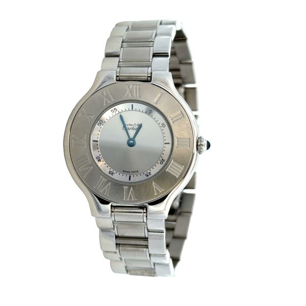 Vintage Pre-Owned Ladies Cartier Must de 21 Stainless Steel Wristwatch – Reference 1330 – 31mm Perry's Diamonds & Estate Jewelry Charlotte, NC