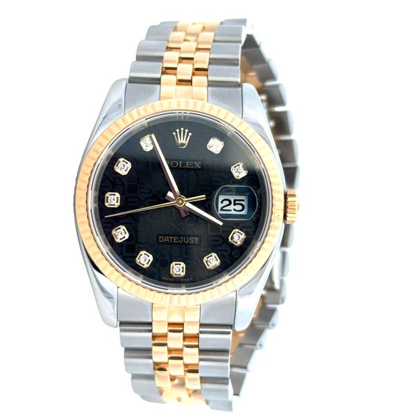 Pre-Owned Rolex Datejust – Stainless Steel & 18k Yellow Gold – Black Jubilee Dial Perry's Diamonds & Estate Jewelry Charlotte, NC