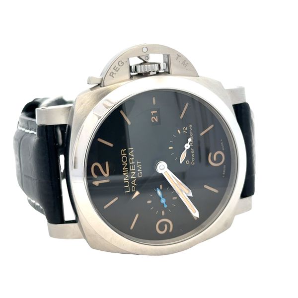 Pre Owned Panerai Luminor 1950 GMT Ref. PAM01321 Stainless Steel Automatic Watch with Box & Card Image 2 Perry's Diamonds & Estate Jewelry Charlotte, NC