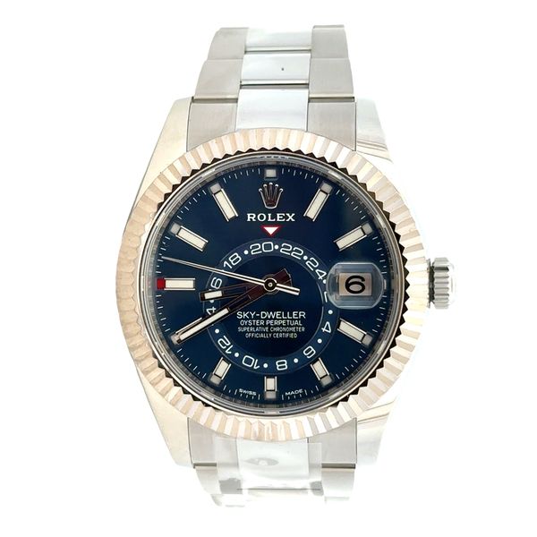Pre-Owned Rolex Sky-Dweller Stainless Steel & 18k White Gold Wristwatch – Reference 326934-0003 – 42mm Perry's Diamonds & Estate Jewelry Charlotte, NC