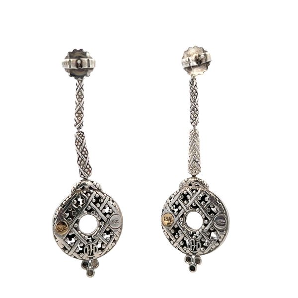 Estate John Hardy Sterling Silver & 18k Yellow Gold Dot Collection Dangle Earrings Image 2 Perry's Diamonds & Estate Jewelry Charlotte, NC