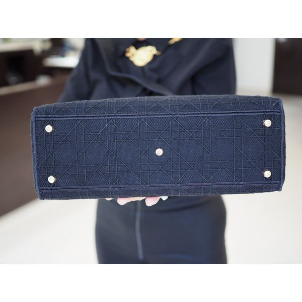 Pre-Owned Christian Dior Medium D-Lite Cannage Embroidered Canvas Handbag Image 5 Perry's Diamonds & Estate Jewelry Charlotte, NC