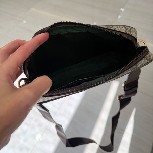 Pre-Owned Gucci Canvas Crossbody Bag with Signature Web Stripe – Circa 2025 Image 5 Perry's Diamonds & Estate Jewelry Charlotte, NC