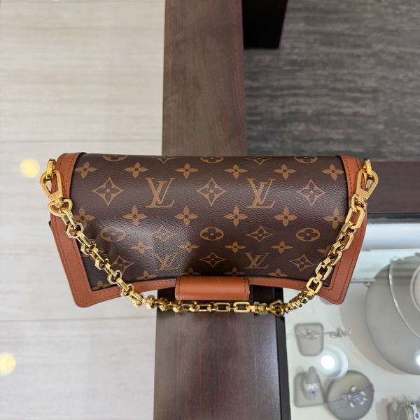 Pre-Owned Louis Vuitton Dauphine MM Handbag in Monogram & Reverse Monogram Canvas Image 3 Perry's Diamonds & Estate Jewelry Charlotte, NC